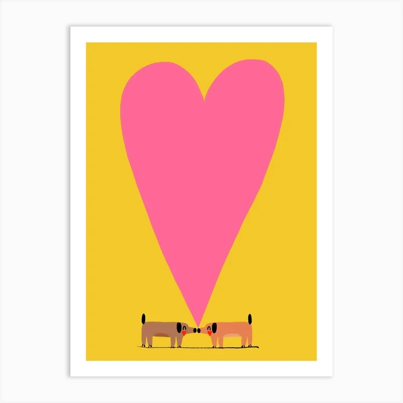 Image of Dogs In Love Art Print