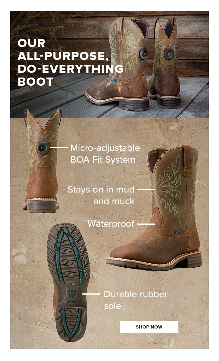 OUR ALL-PURPOSE, DO-EVERYTHING BOOT.
