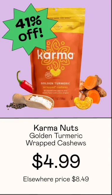 Golden Turmeric Wrapped Cashews