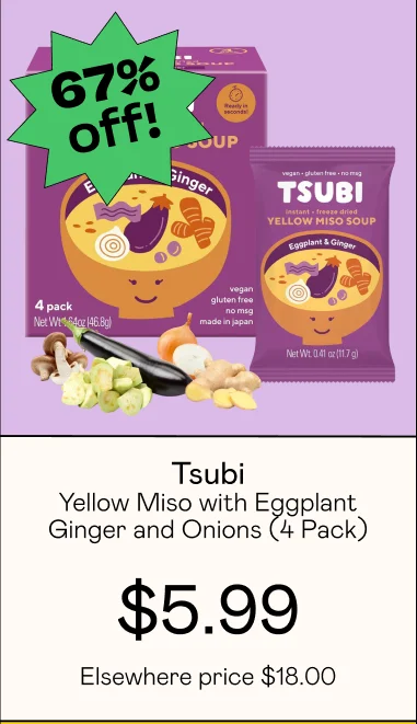 Yellow Miso with Eggplant Ginger and Onions (4 Pack)