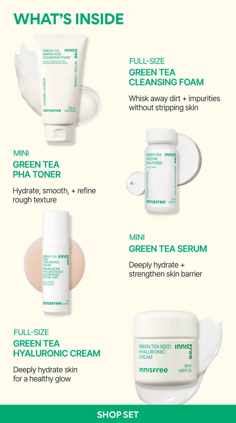 GREEN TEA HYDRATION HEROES SET