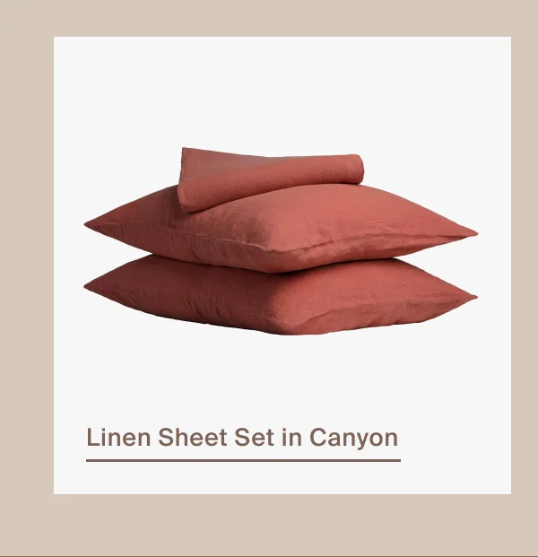 Shop Linen Sheet Set in Canyon