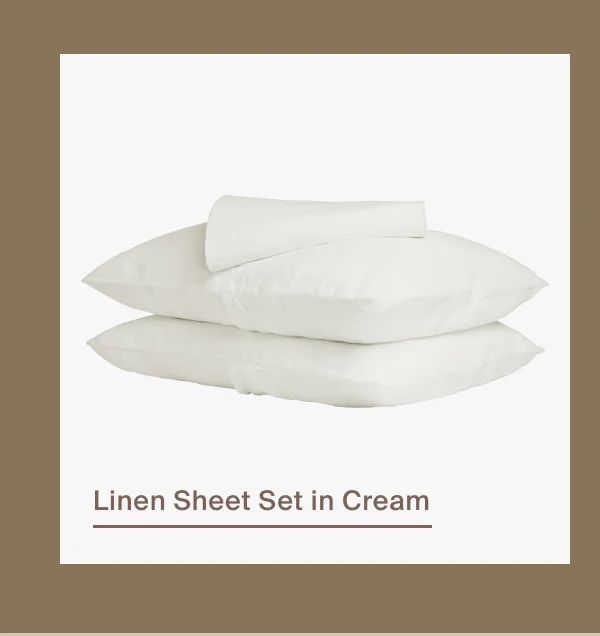 Contrast the Spice of Canyon with the cool Cream Linen Sheet Set