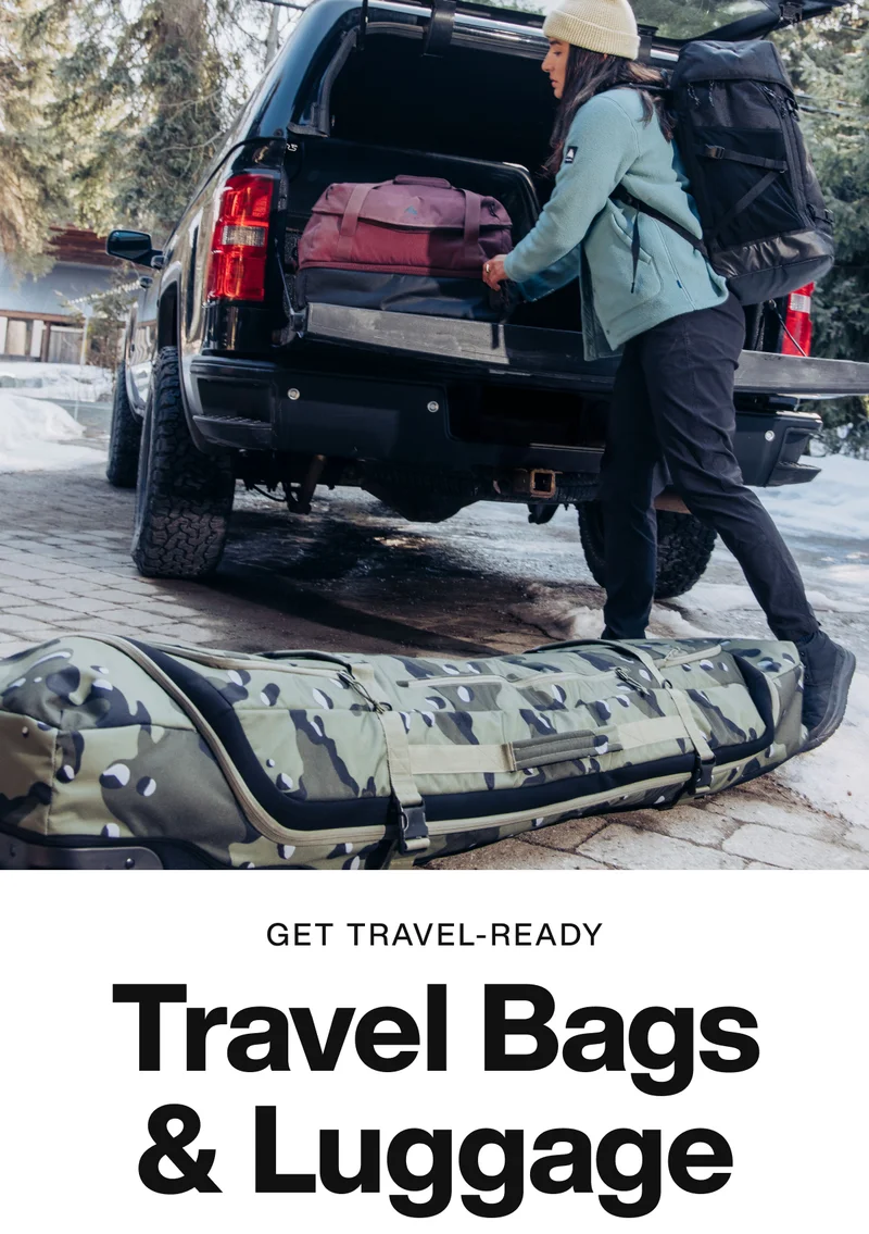Travel smart with a Burton travel bag, suitcase, carry on, checked luggage or roller bag.