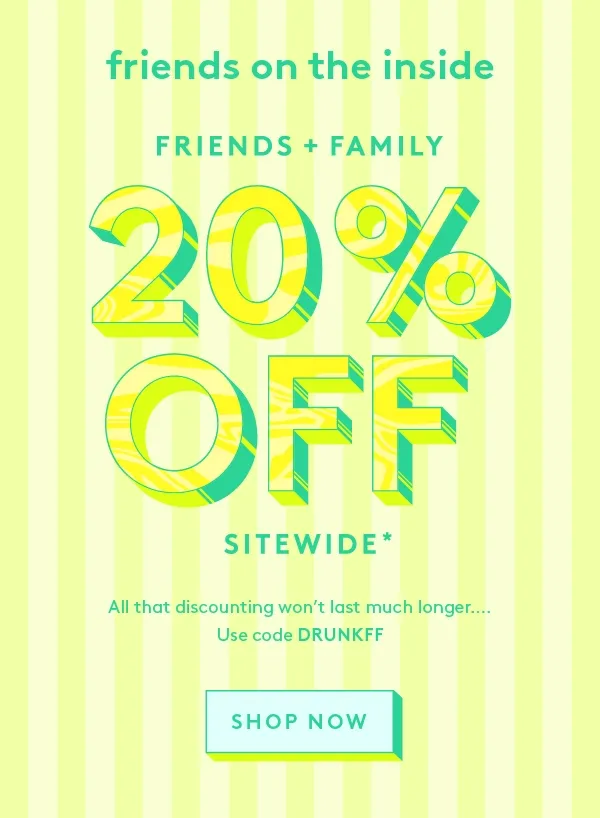 20% off hero + shop cta