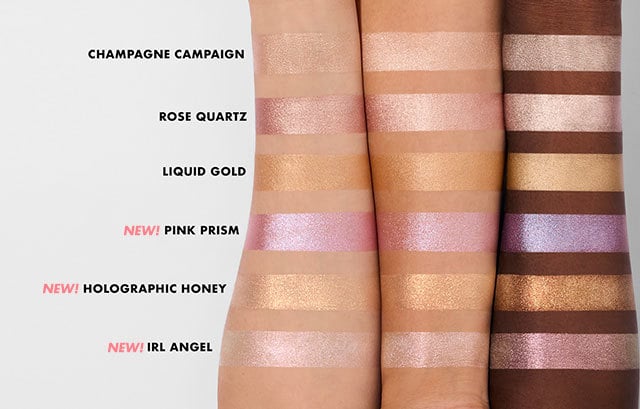 New shades of Halo Glow Highlight Beauty Wands
