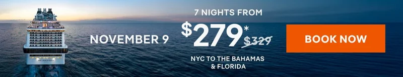 November 9 – 7 Nights from New York City (Brooklyn) to The Bahamas & Florida – Click to Book Now