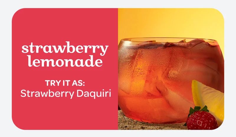 strawberry lemonade - Try it as: Strawberry Daquiri
