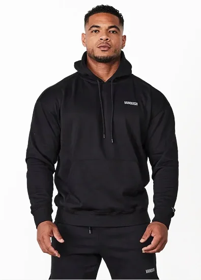 Vanquish Essential Black Oversized Pullover Hoodie