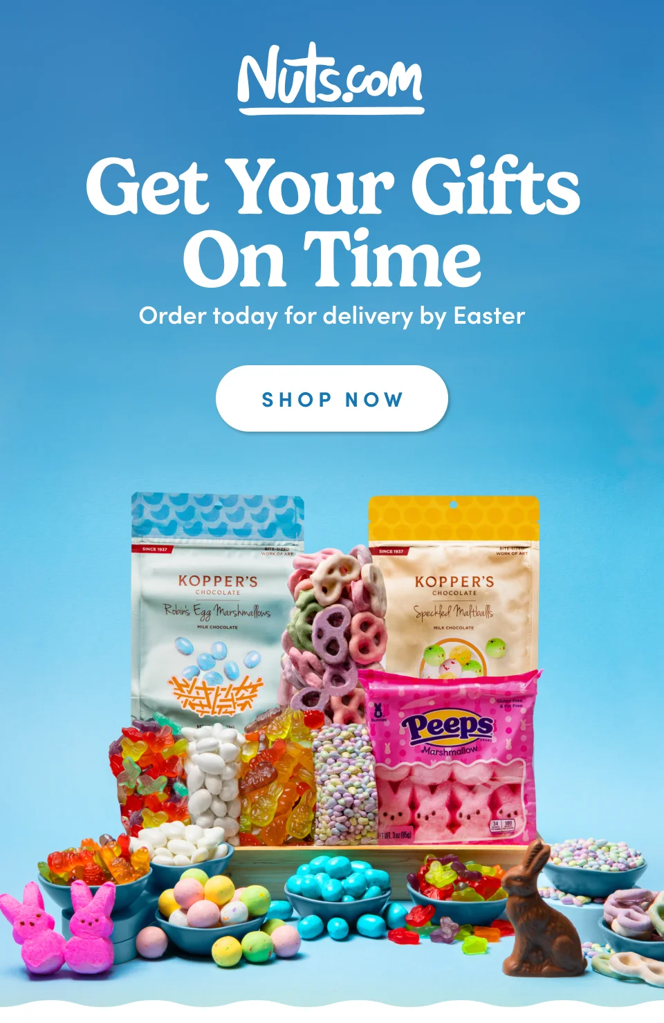 Nuts.com; Get Your Gifts On Time. Order today for delivery by Easter; SHOP Now