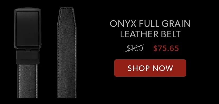 Onyx Full Grain Leather Belt