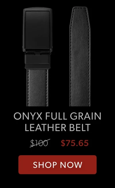 Onyx Full Grain Leather Belt