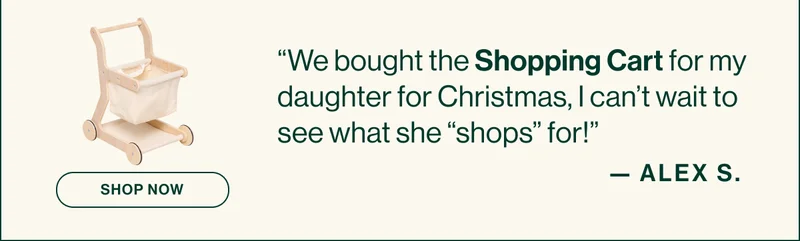 “We bought the Shopping Cart for my daughter for Christmas, I can’t wait to see what she “shops” for!” ALEX S.