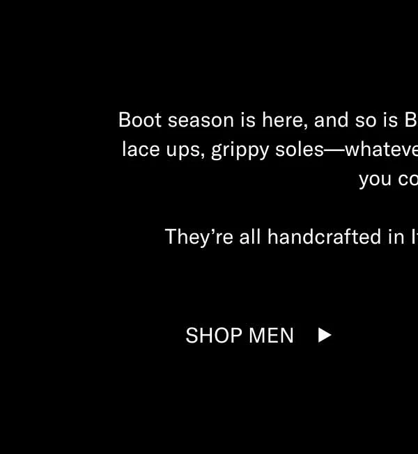 Boot season is here, and so is Black Friday. Chelseas, workwear lace ups, grippy soles—whatever your boot needs are, Koio has you covered. They’re all handcrafted in Italy and they’re all 20% off. Shop Men Shop Women