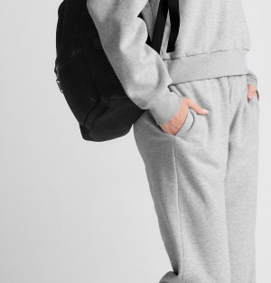 LuxeFleece Sweatpant in Light Heather Gray