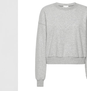 LuxeFleece Crewneck Sweatshirt in Light Heather Gray
