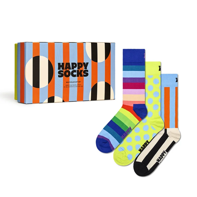 3-Pack Multicolor Socks Gift Set