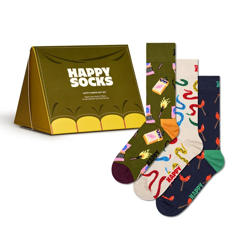 3-Pack Happy Camper Socks Gift Set