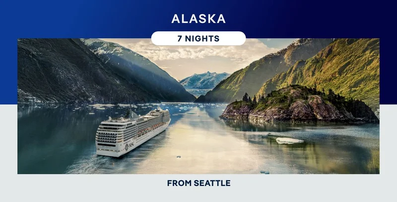 Alaska From Seattle – 7 Nights – Click to View Cruises & Book Now
