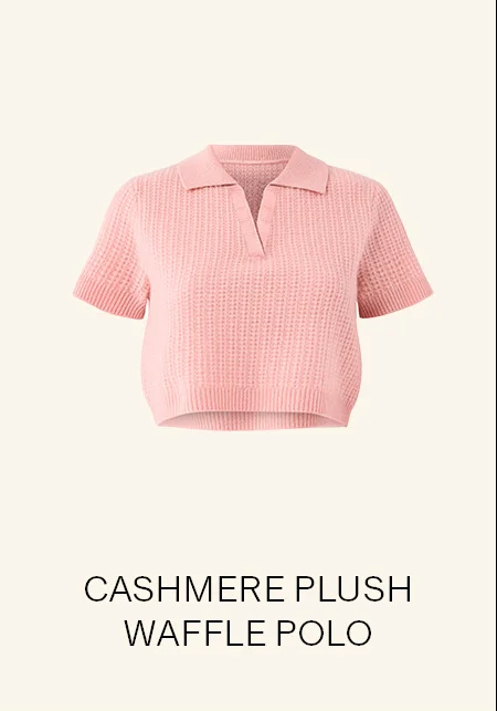 CASHMERE PLUSH WAFFLE POLO