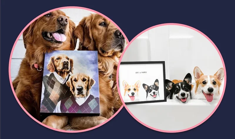 Two Pet Portrait customer photos