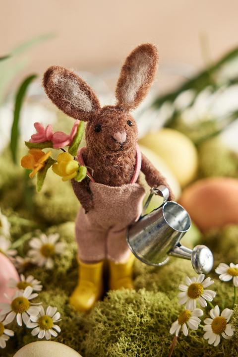 Watering Can Bunny Felt Critter