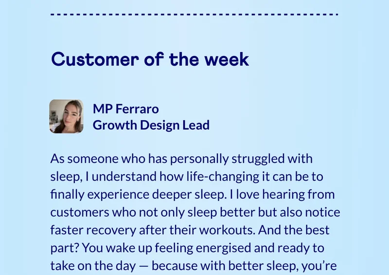 Customer of the week