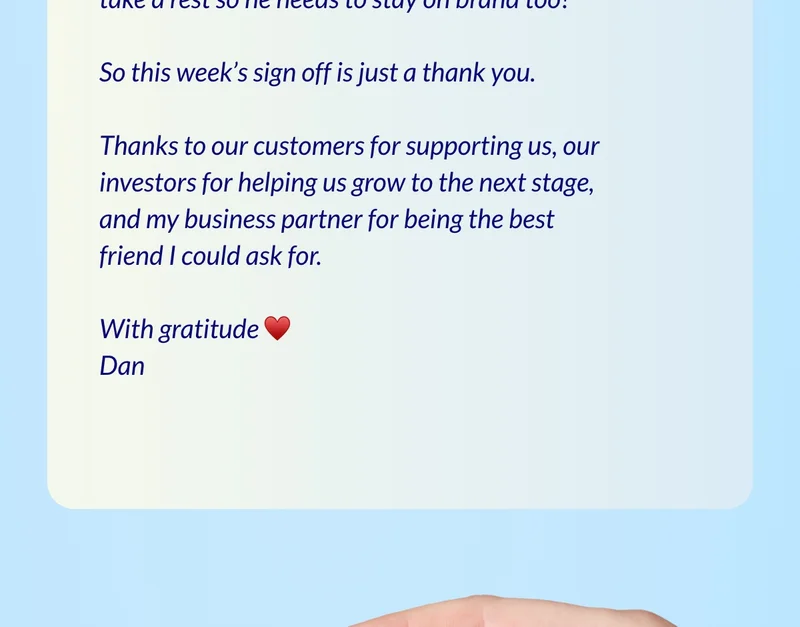 Thanks to our customers for supporting us.