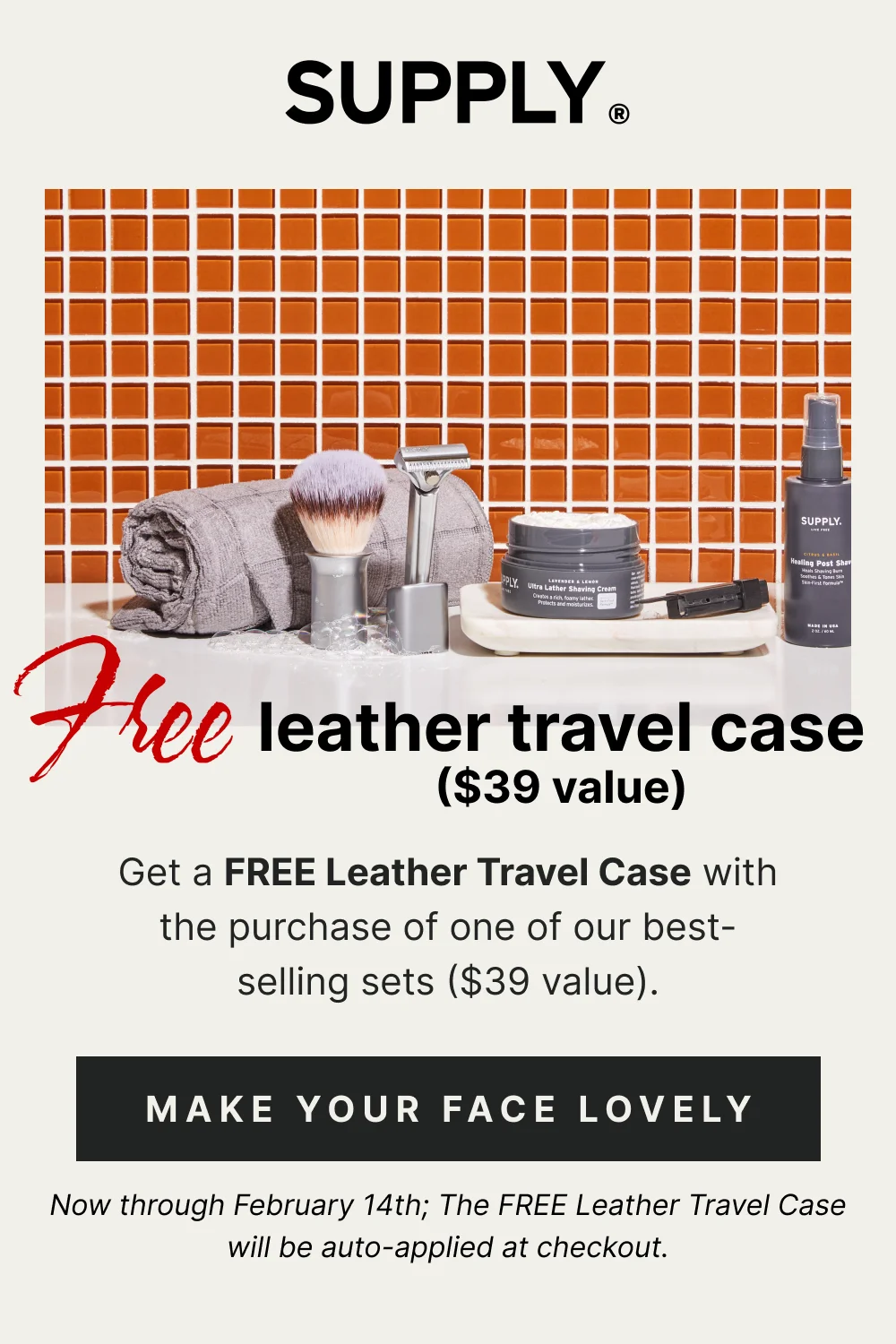 Get a FREE Leather Travel Case with the purchase of one of our best-selling sets ($39 value).