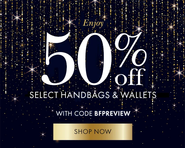 Enjoy 50% off select handbags & wallets WITH CODE discount code