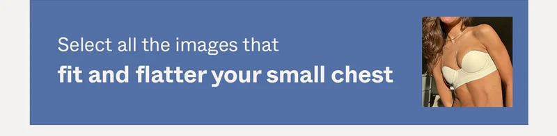 Select all the images that fit and flatter your small chest