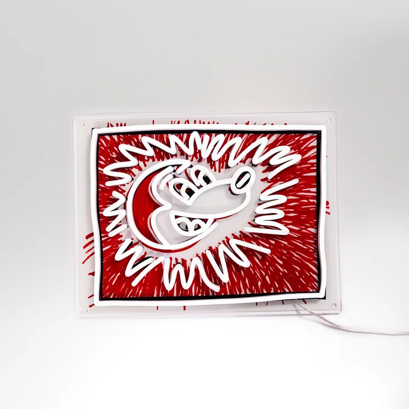 Image of Keith Haring x Mickey 3 “Explosive Mickey Mouse”, LED neon sign