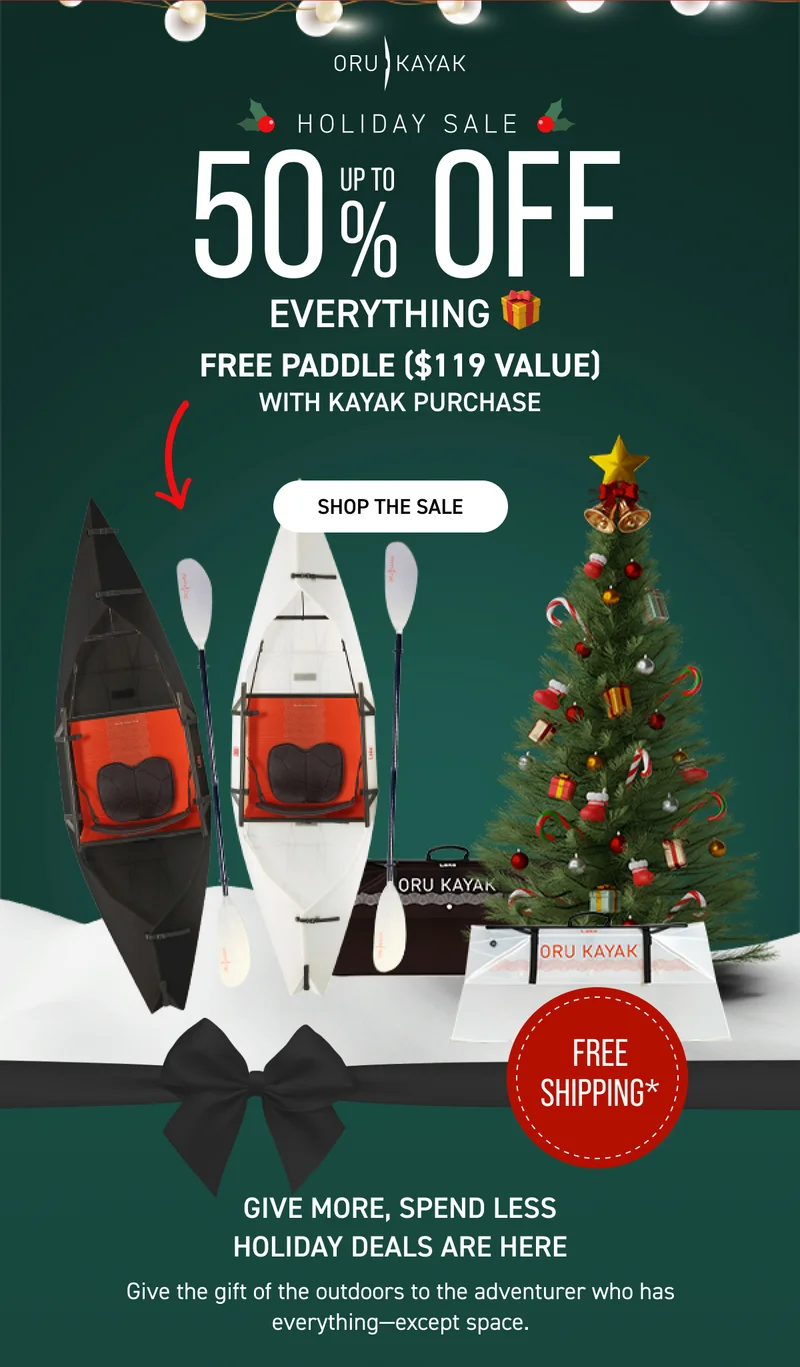 HOLIDAY SALE: UP TO 50% OFF + FREE PADDLE. GIVE MORE, SPEND LESS! HOLIDAY SALE: UP TO 50% OFF + FREE PADDLE. GIVE MORE, SPEND LESS!