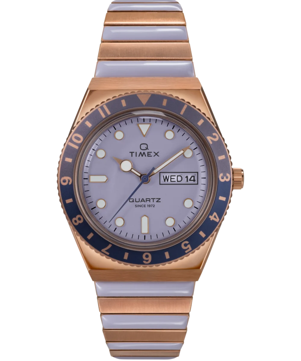 Image of Q Timex® 36mm Stainless Steel Expansion Band Watch