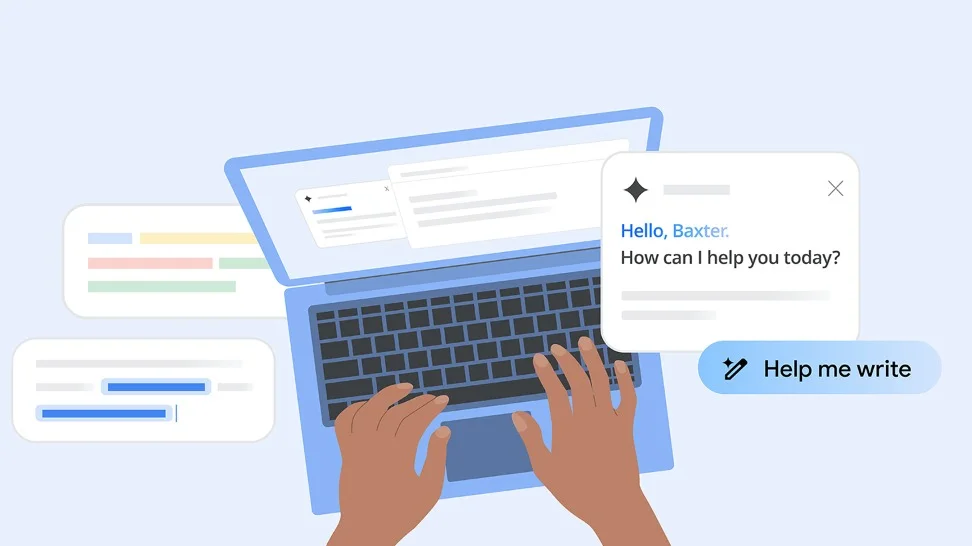 illustration of fingers typing on a computer