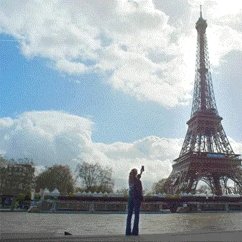 a GIF featuring the eiffel tower and augmented reality