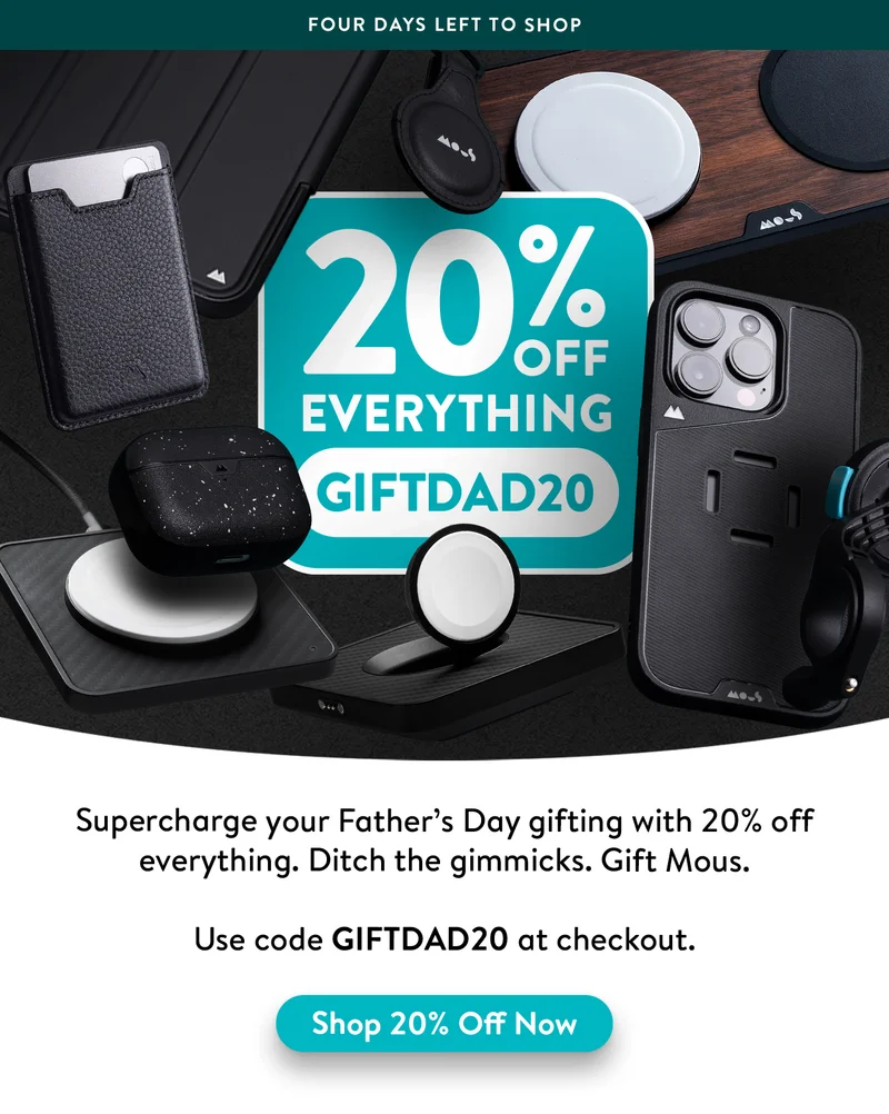 20% off everything for Father's Day