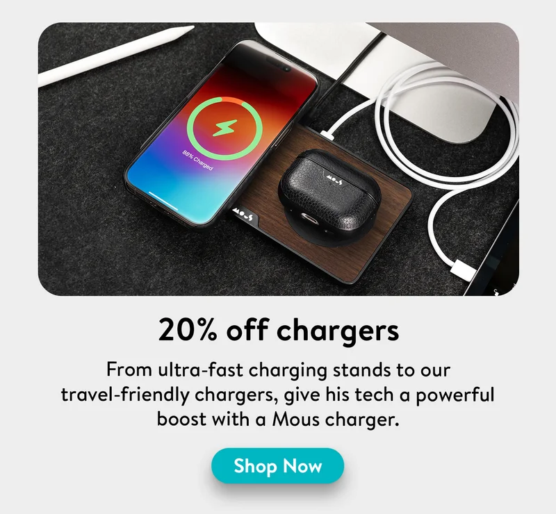 20% off chargers