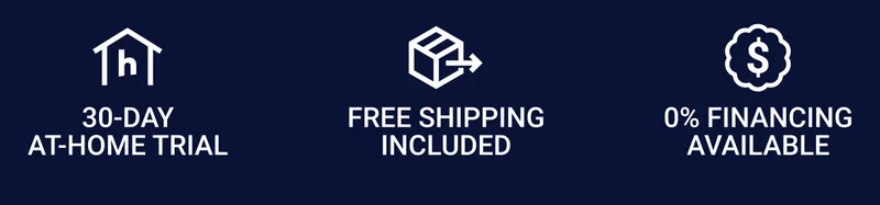 30-day at-home trial. Free shipping included. 0% financing available.