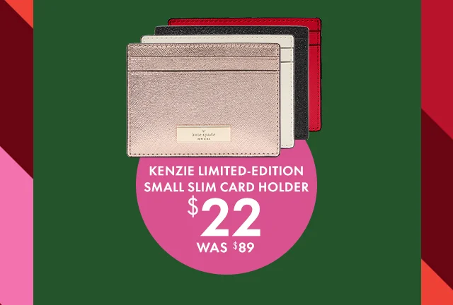 Kenzie Limited-Edition Small Slim Card Holder $22 Was $89