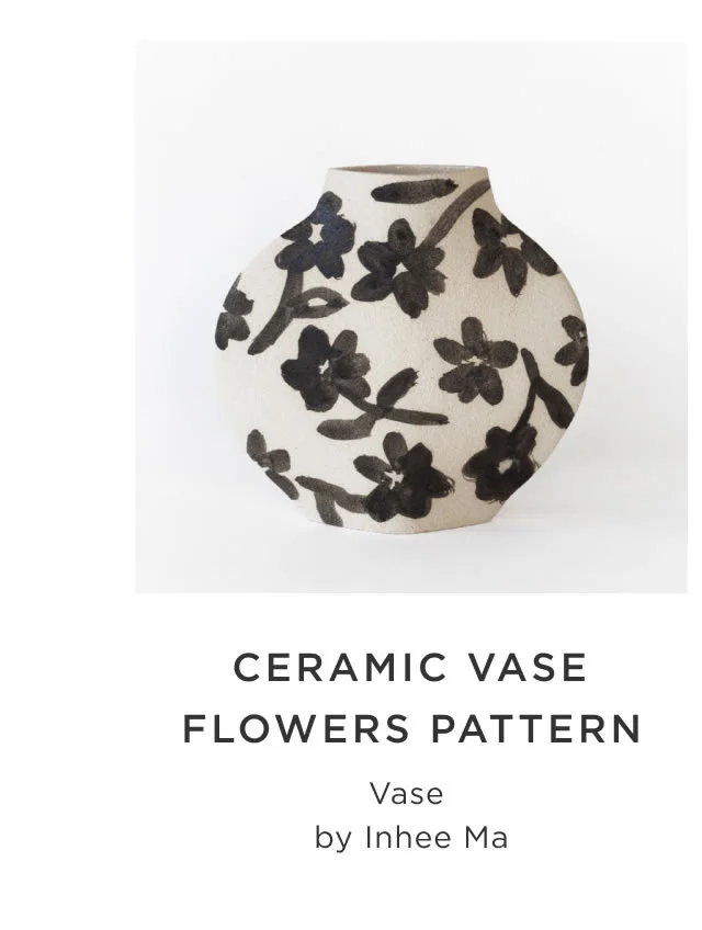Ceramic Vase Flowers Pattern