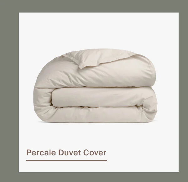 Shop Percale Duvet Cover in Bone