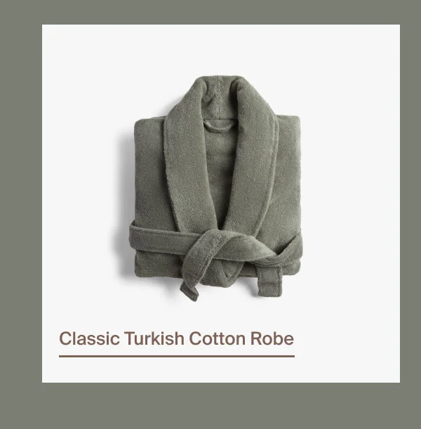 Shop Classic Turkish Cotton Robe in Moss