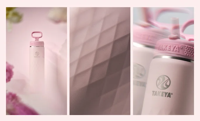 22oz Peony Takeya Sport Water Bottle