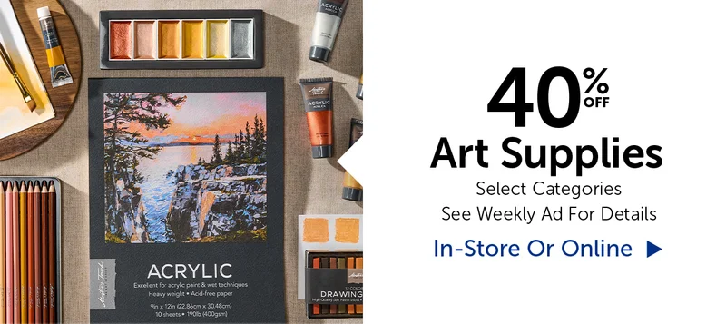 40% Off Art Supplies - Select Categories