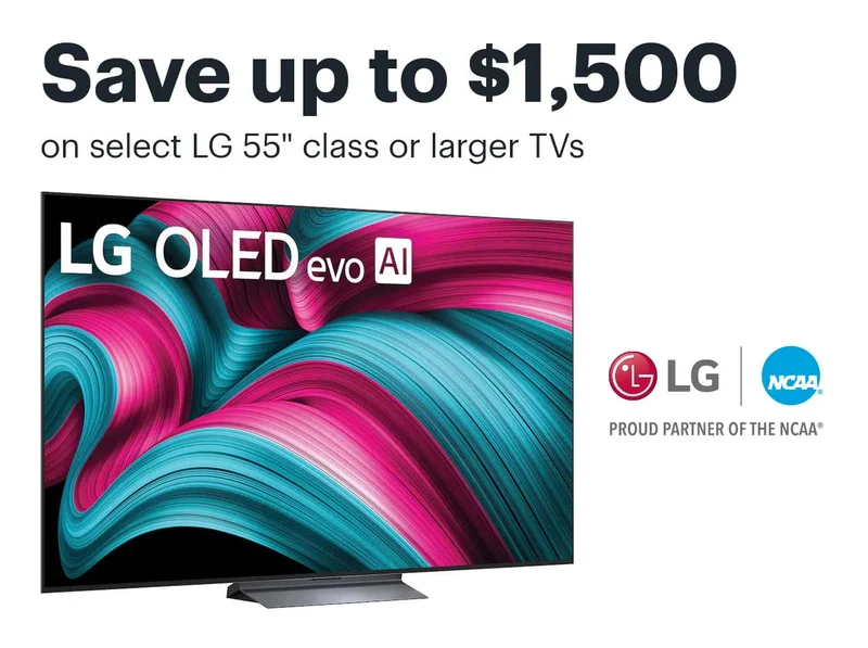 Save up to $1,500 on select LG 55