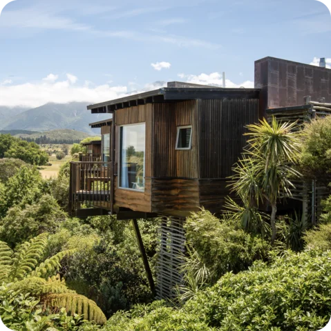 Tree house at Hapuku Lodge