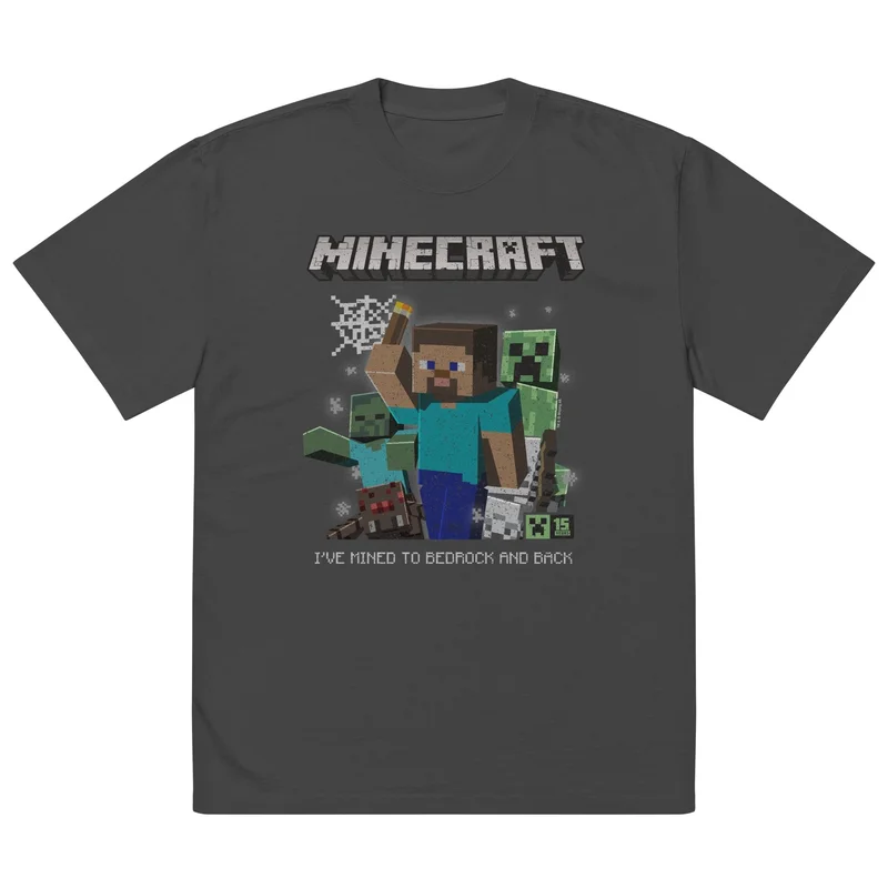 Image of Minecraft 15th Anniversary Vintage 90s Oversized Adult T-Shirt