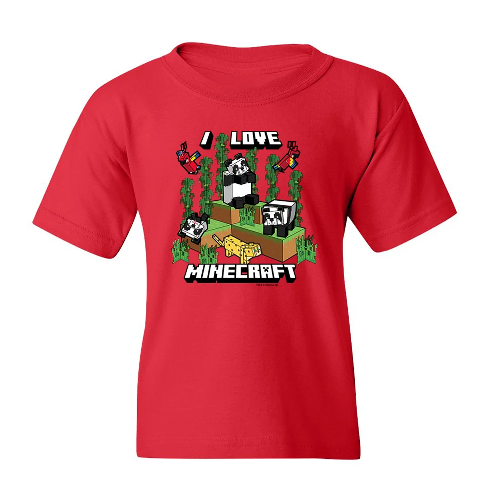 Image of Minecraft I Love Minecraft Kids Short Sleeve T-Shirt