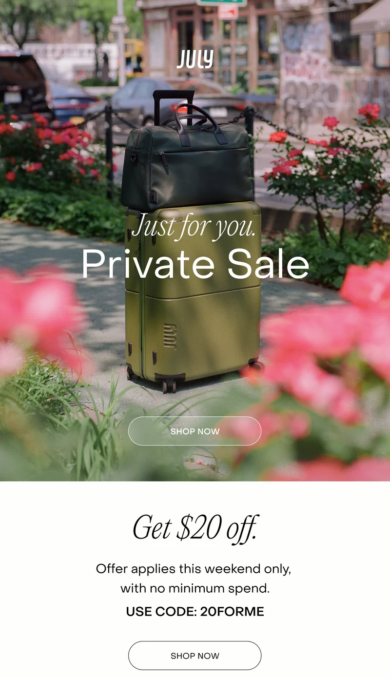 Just for you. Private Sale.